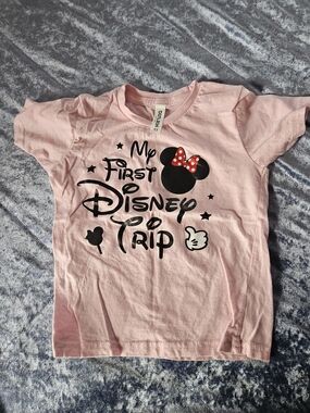 Disney Pink Minnie Mouse 'My First Disney Trip' Tee 3T
